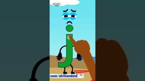 Drawing the letter J | Learning to write the alphabet | Akili & Me #alphabet #educationalcontent